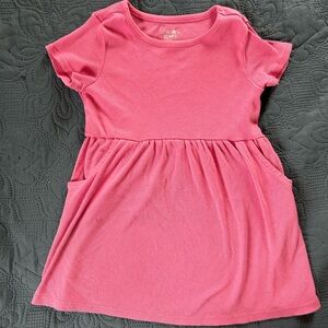 Garanimals Bright Pink Ribbed Short Sleeve Dress
